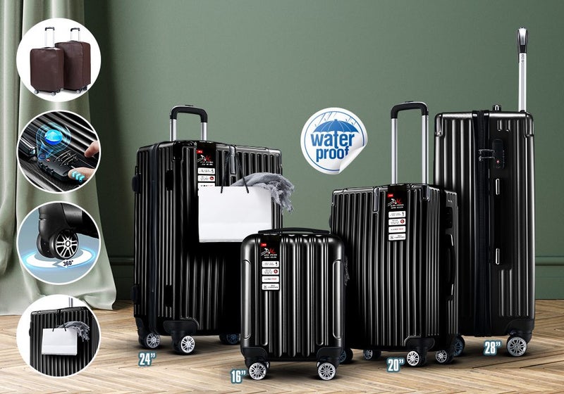 Travel Luggage Family Suitcase Set Luggage Sets 4/6 Piece, ABS+PC