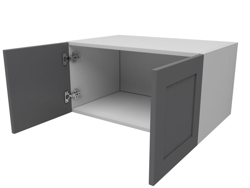 Kitchen Cabinet Flat Pack, Fridge Cabinet-Double Door-650mm,SHAKER STYLE in GREY Carousel 1
