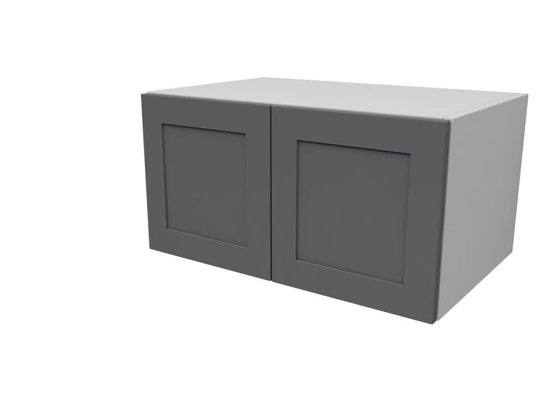 Kitchen Cabinet Flat Pack, Fridge Cabinet-Double Door-650mm,SHAKER STYLE in GREY Carousel 2
