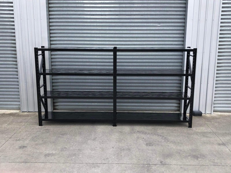Heavy Duty Shelving 300KG PER LEVEL 4mx 2m x 600mm - BLACK *FREE DELIVERY* Carousel 2