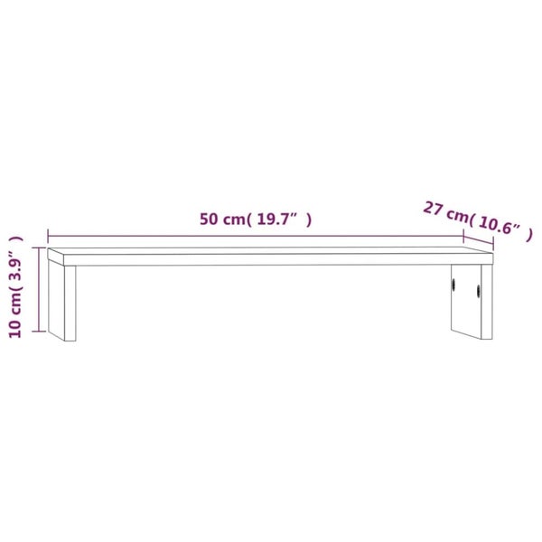 Monitor Stand 50x27x10 Cm Solid Wood Pine Notkaa Carousel 2
