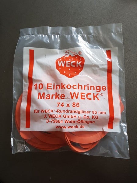 10 PACK WECK JAR SEALS - Medium 8cm Carousel 5