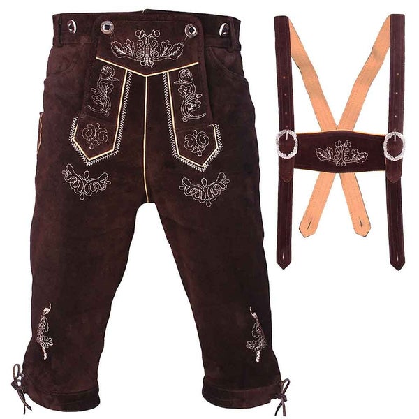 Mens Oktoberfest Costumes Kniebundhosen Helmut Bavarian Trachten German Outfit Carousel 1