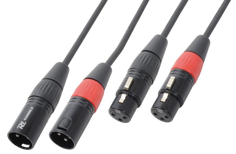 2x XLR Female to 2x XLR Male 6.0 Metres Carousel 1