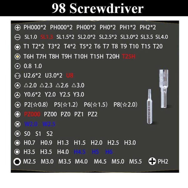 115pcs Screwdriver Set Computer Watch Phone Repair Tool Kit 3646503 Carousel 2