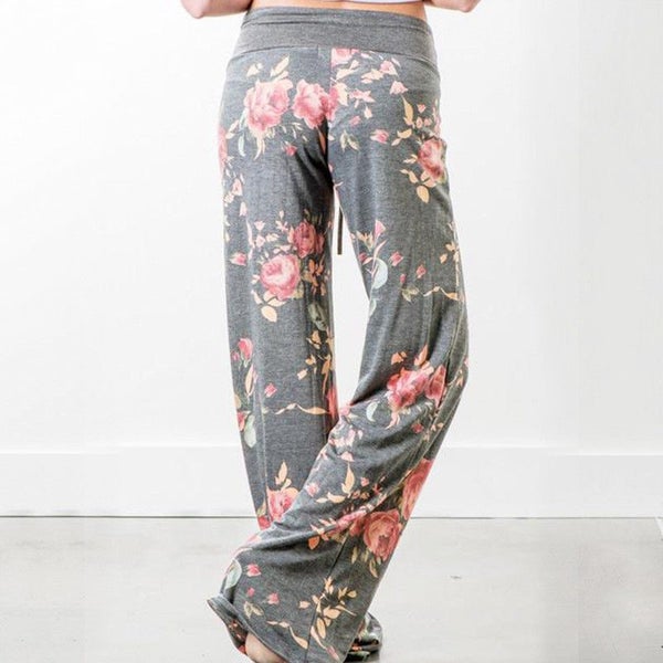 Grey Blossom Charm Floral Relaxed Wide Leg Baggy Pants 2359956 Carousel 2