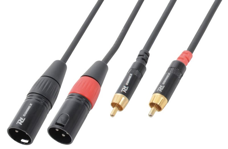 2x XLR Male to 2x RCA Male 1.5 Metres Carousel 1