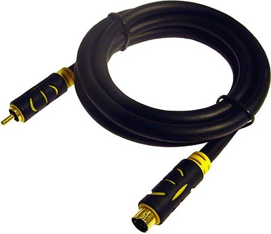 Video Lead - S-Video Plug to RCA Male 10 Metres Carousel 1