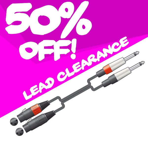 2 x XLR F to 2 x 6.3mm TS Jack 3 Metres Carousel 1