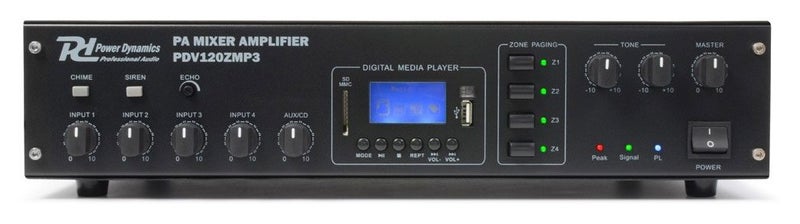 4 Zone Amplifier -120Watts - 100Volt Line - MP3 Carousel 2