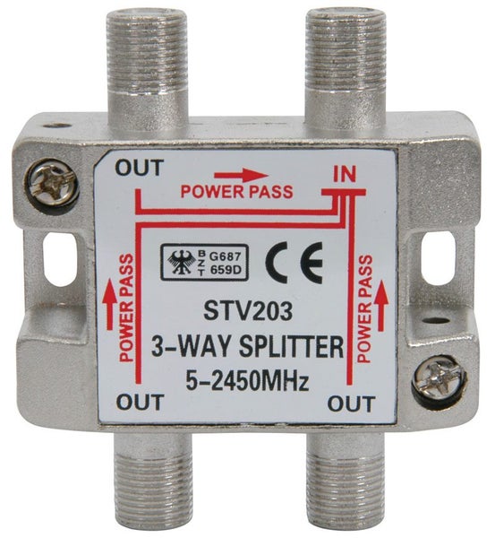 3 Way Satellite F Splitter Carousel 1