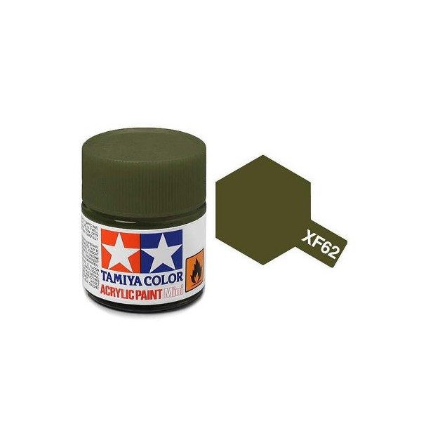 Tamiya XF-62 Flat Acrylic Paint Olive Drab [81762] Carousel 1