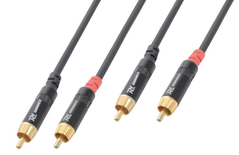 2 x RCA male to 2 x RCA male 3 Metres Carousel 1