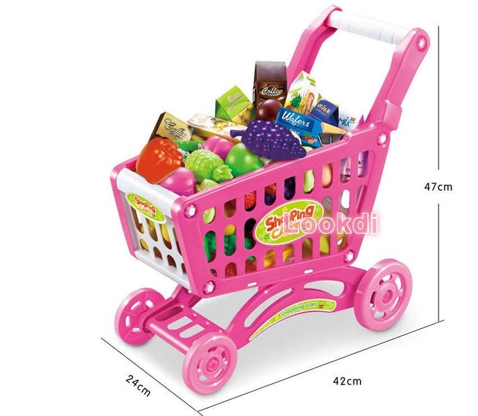 Shopping Trolley with Food Toy Carousel 1
