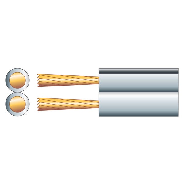 Speaker Cable - 0.22mm - White - 100Metres Carousel 2