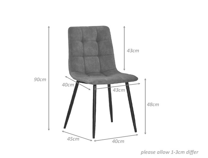 Dining Suite Table with 4 Grey Velvet Chairs Carousel 8