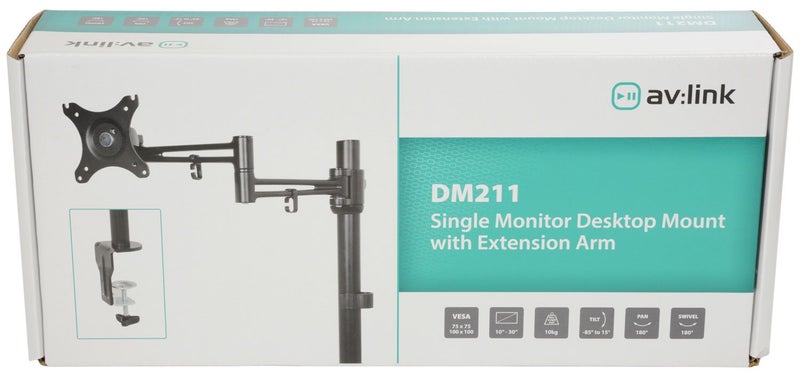 Single Monitor Desk Mount Extension Arm Carousel 2