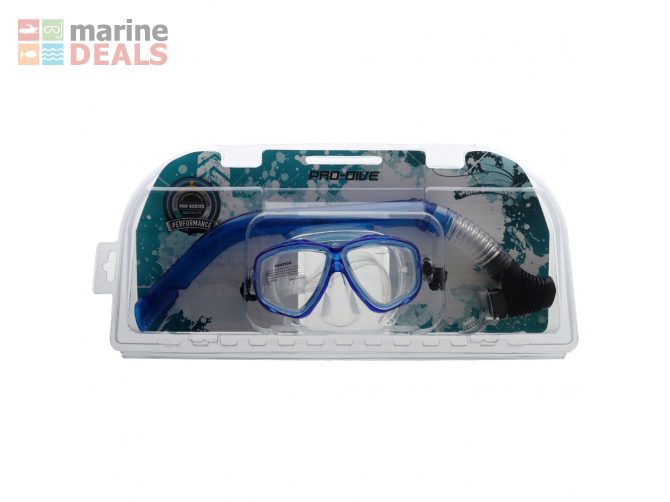 Pro-Dive Adult Dive Mask and Snorkel Set Blue Carousel 2