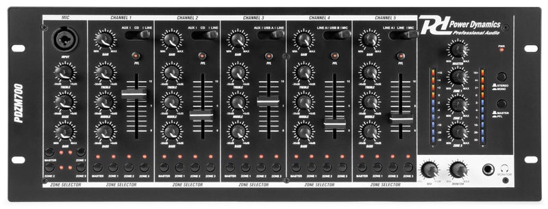 6 Channel Installation Mixer USB 4 zones Carousel 1