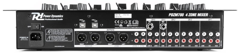 6 Channel Installation Mixer USB 4 zones Carousel 2