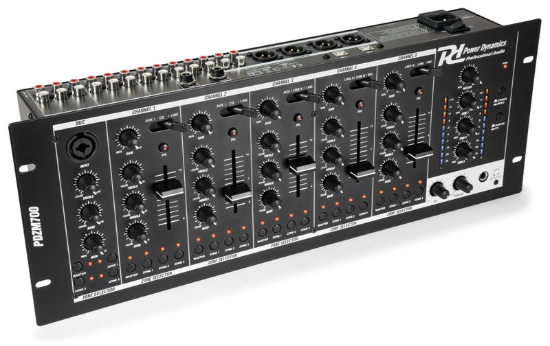 6 Channel Installation Mixer USB 4 zones Carousel 7
