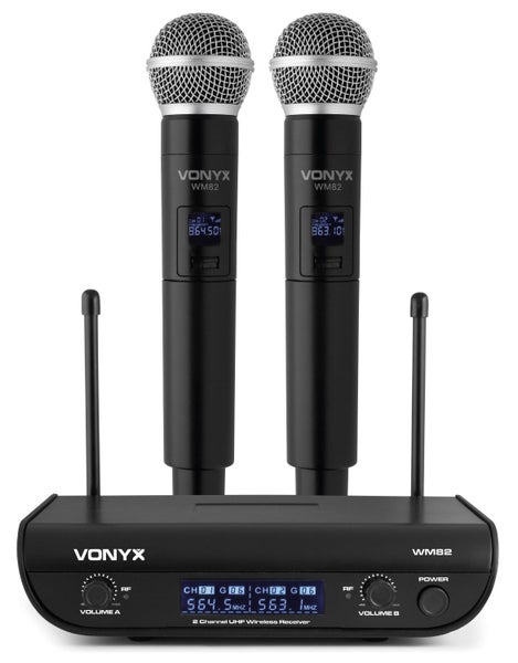 Wireless Microphone Digital UHF 2 Channel Set Carousel 1