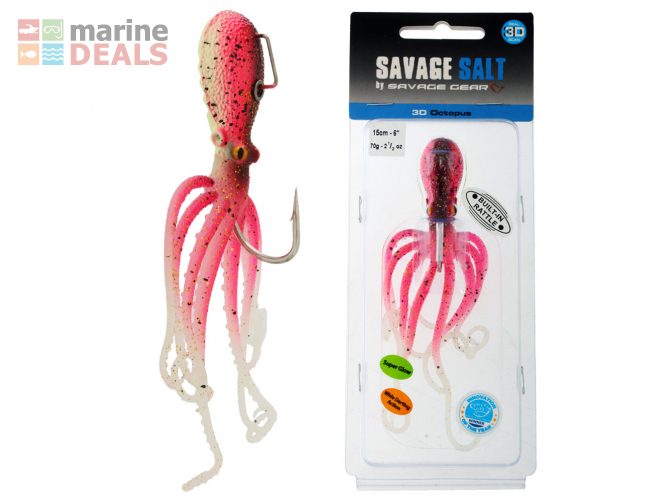 Savage Gear 3D Octopus Soft Bait Lure 70g 15cm UV… Carousel 1