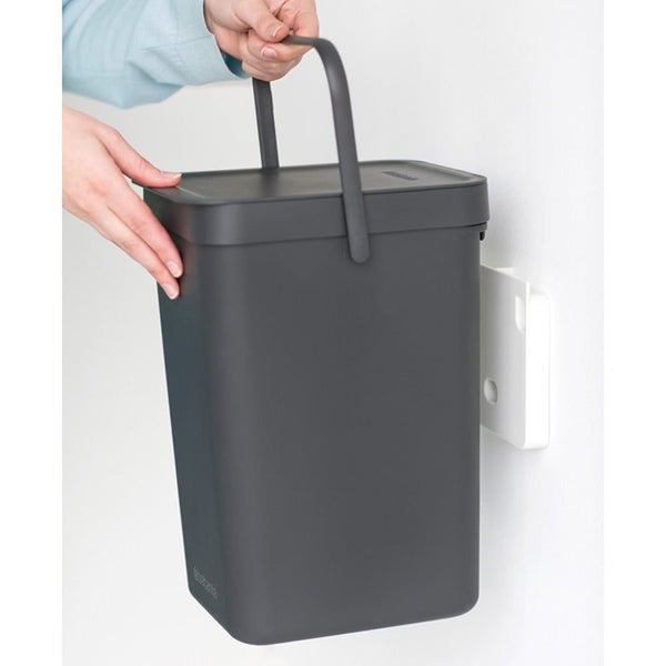 Brabantia Sort & Go Waste Bin (12L) Grey Carousel 6