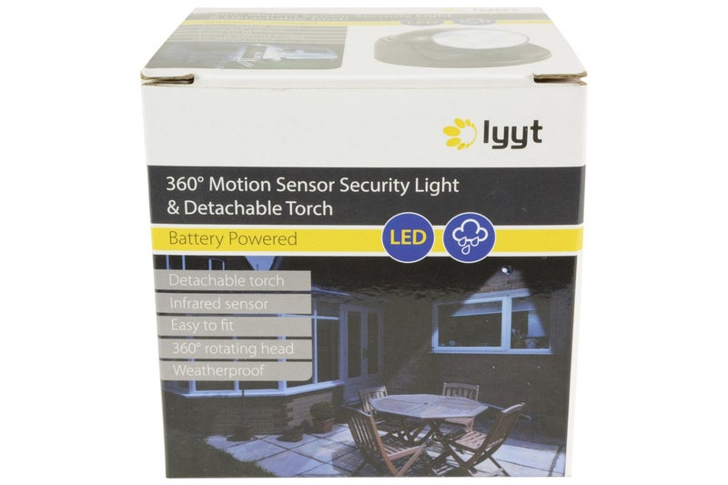 LED Motion Sensor Light Black Carousel 10