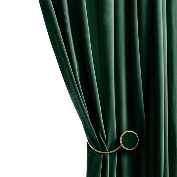 Anydrape Curtain 100cm Dark Green Modern Blackout Curtains for Living Room Be... Carousel 1