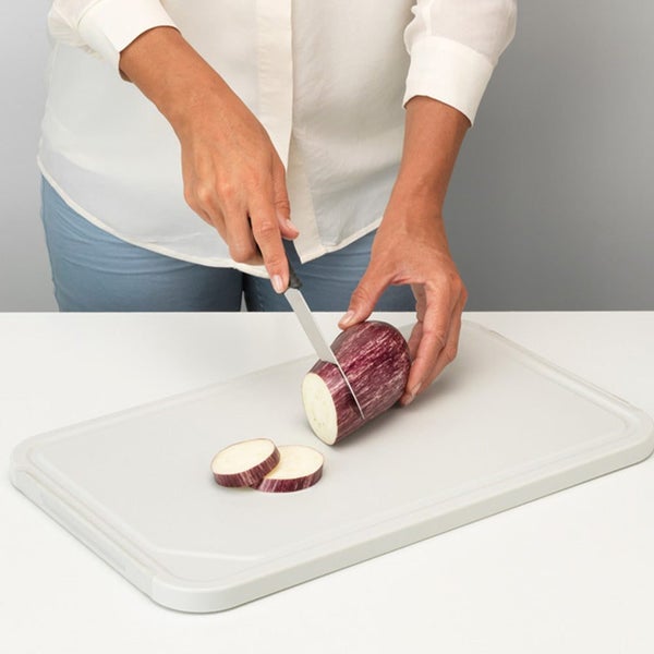 Brabantia Tasty+ Large Chopping Board Plus Serving Tray Light Grey Carousel 5