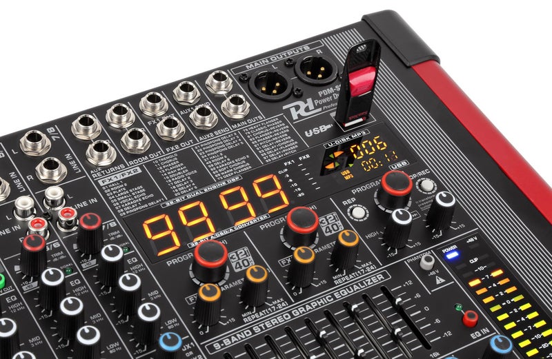 8 Channel Stage Mixer with 2x 350W RMS Amplifier Carousel 2