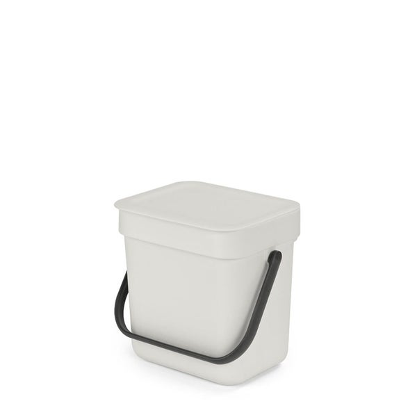 Brabantia Sort & Go Waste Bin (3L) Light Grey Carousel 1