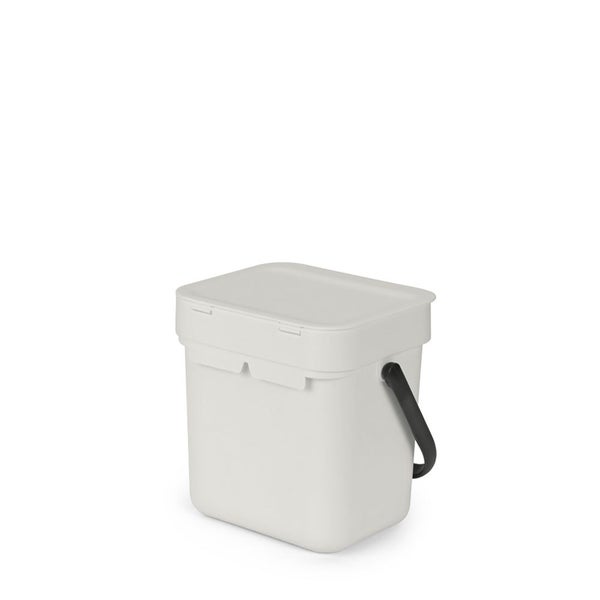 Brabantia Sort & Go Waste Bin (3L) Light Grey Carousel 2