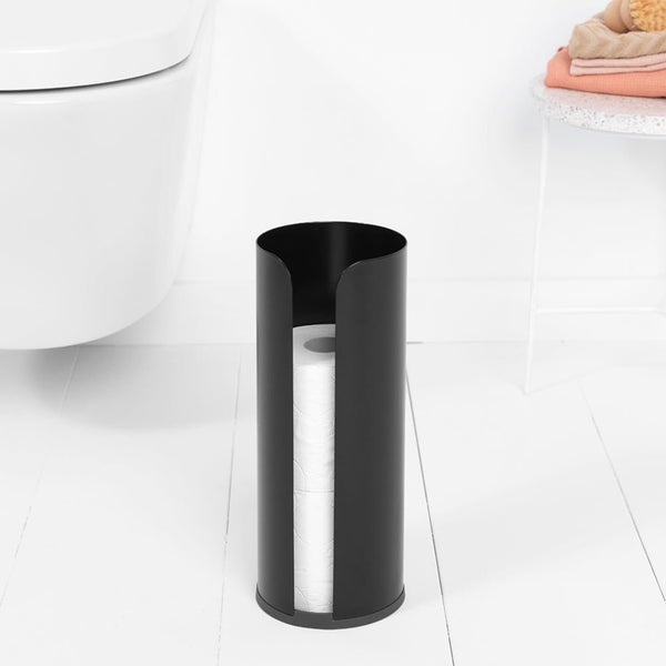 Brabantia ReNew Toilet Roll Dispenser Matte Black Carousel 6