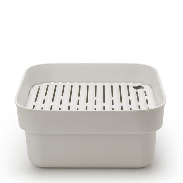 Brabantia Washing Up Bowl with Drying Tray Light Grey Carousel 1
