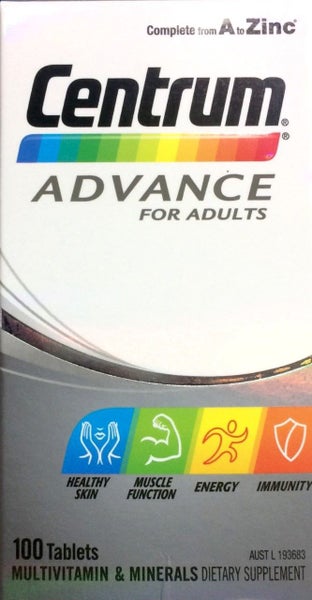 Centrum Advance Multivitamin 100 tablets -- ** Pakuranga Pharmacy ** Carousel 1