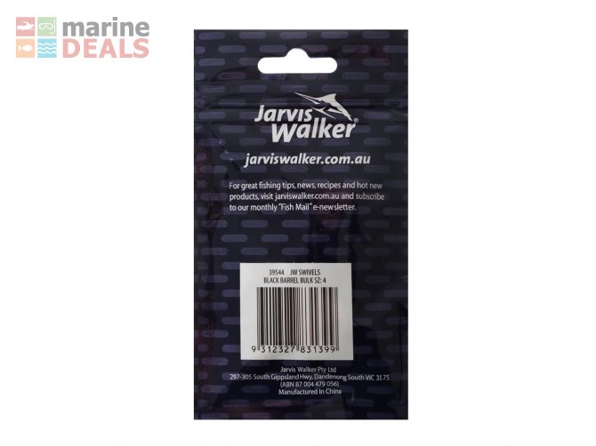 Jarvis Walker Black Barrel Swivels #4 Qty 45 Carousel 2