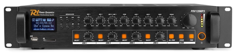 PA Amplifier - 4 zones - 100 volt line BT/FM Carousel 1