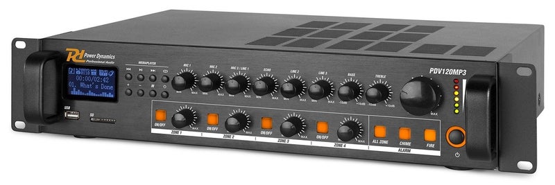 PA Amplifier - 4 zones - 100 volt line BT/FM Carousel 2