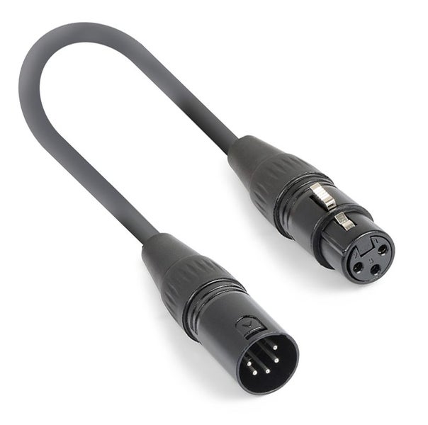 DMX 3-pin Female - 5-pin Male Adapter 10cm Carousel 1