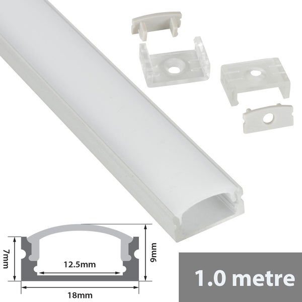 Aluminium LED Tape Profile - Short Crown 1 Meter Carousel 1