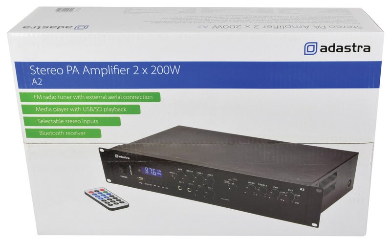 Stereo PA Amplifier - 2 x 200W RMS Carousel 7