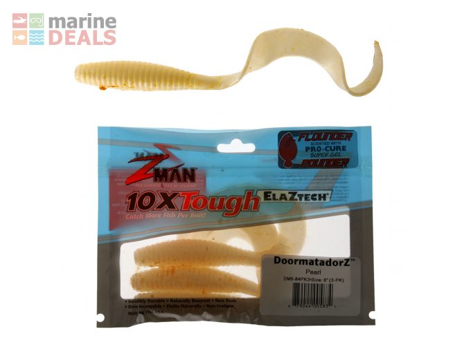 Z-Man DoormatadorZ Soft Bait 15.2cm Pearl Qty 3 Carousel 1