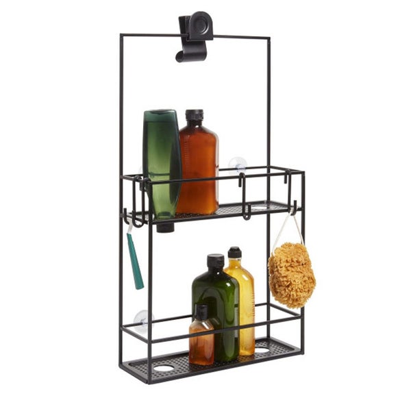 Umbra Cubiko Shower Caddy Black Carousel 1