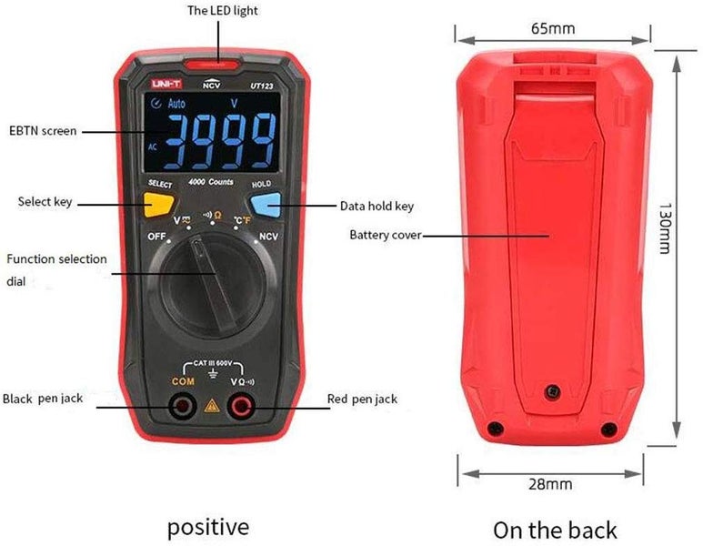 Multimeter Pocket - UT123 UNI-T Carousel 2
