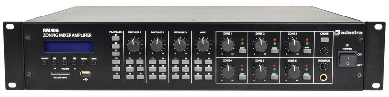 PA 100V Line Mixer Amplifier USB/SD/FM/Bluetooth Carousel 1