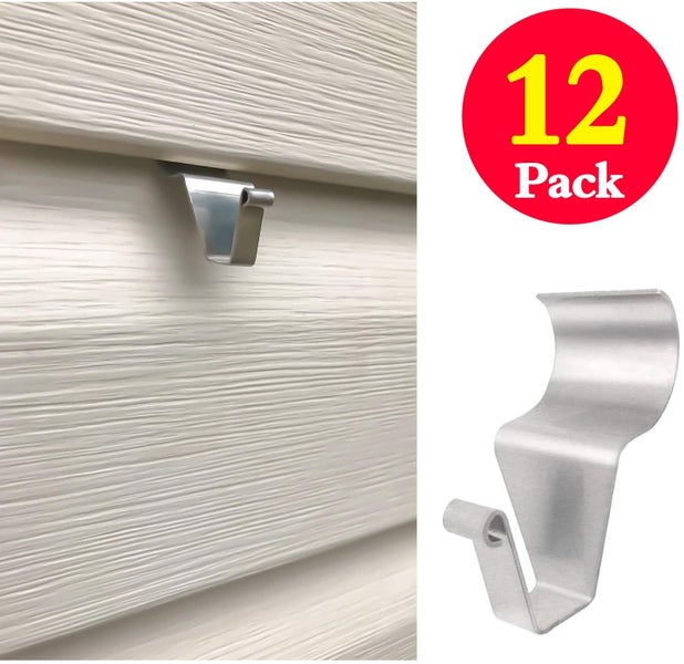 Vinyl Siding Hangers(12 Pack), Heavy Duty Clips Outdoor No-Hole Needed Vinyl Sid Carousel 1