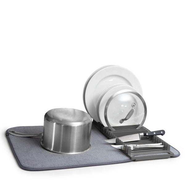 Umbra UDry Dish Drying Mat Charcoal Carousel 1