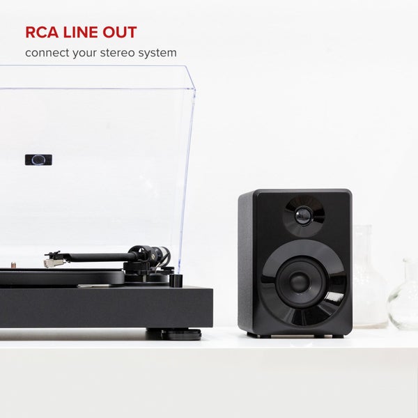 Hi-Fi Record Player HQ Black - AT Cart. Carousel 19